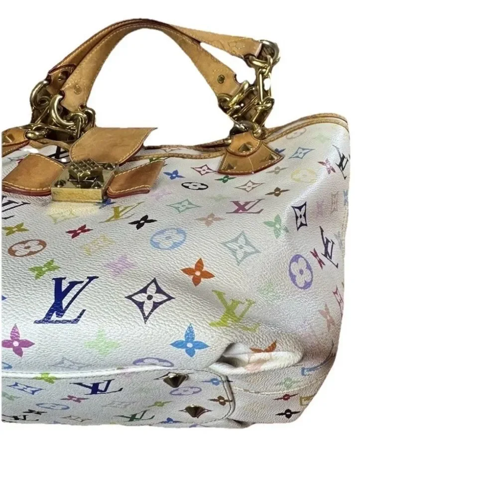Louis Vuitton Murakami 33 Color Coated Canvas Multicolor LV Anne Shoulder Bag MM